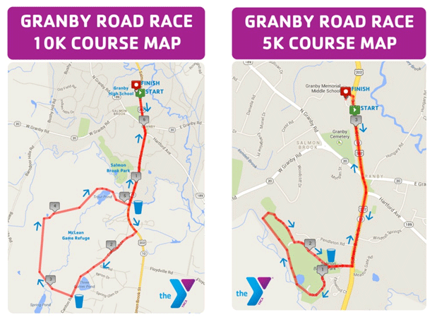 2021 Granby Road Race Course Maps